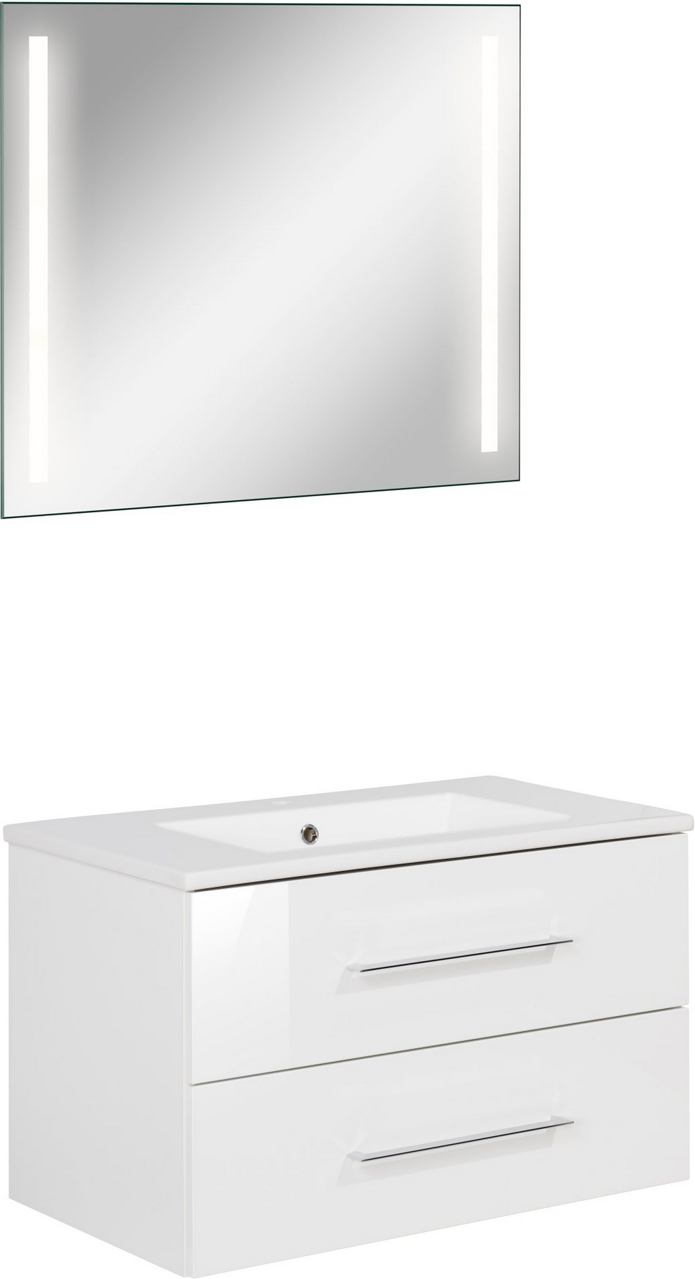 Fackelmann Badmöbelset 'B.perfekt' weiß 3-teilig