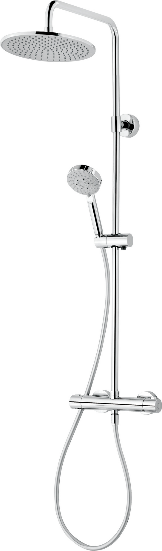 Thumbnail - Schulte Duschsystem 'Rain III Modern Plus' mit Thermostat, rund, 110 cm