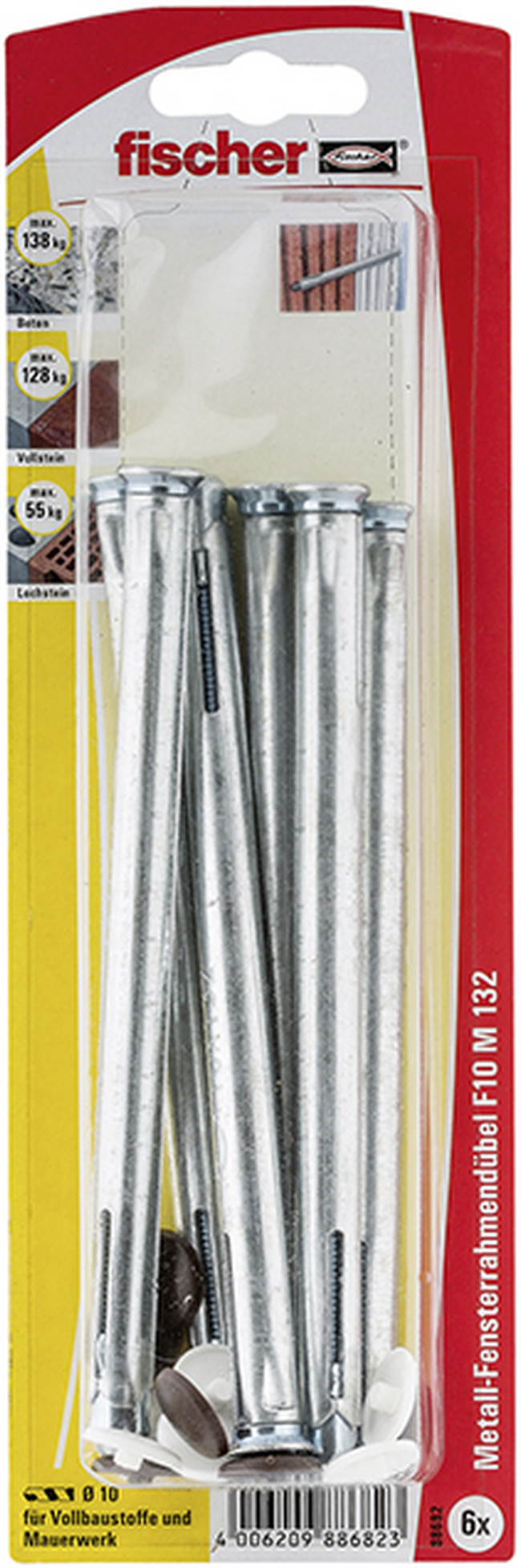 Fischer fischer Fensterrahmendübel F 10 M 132 6 Stück