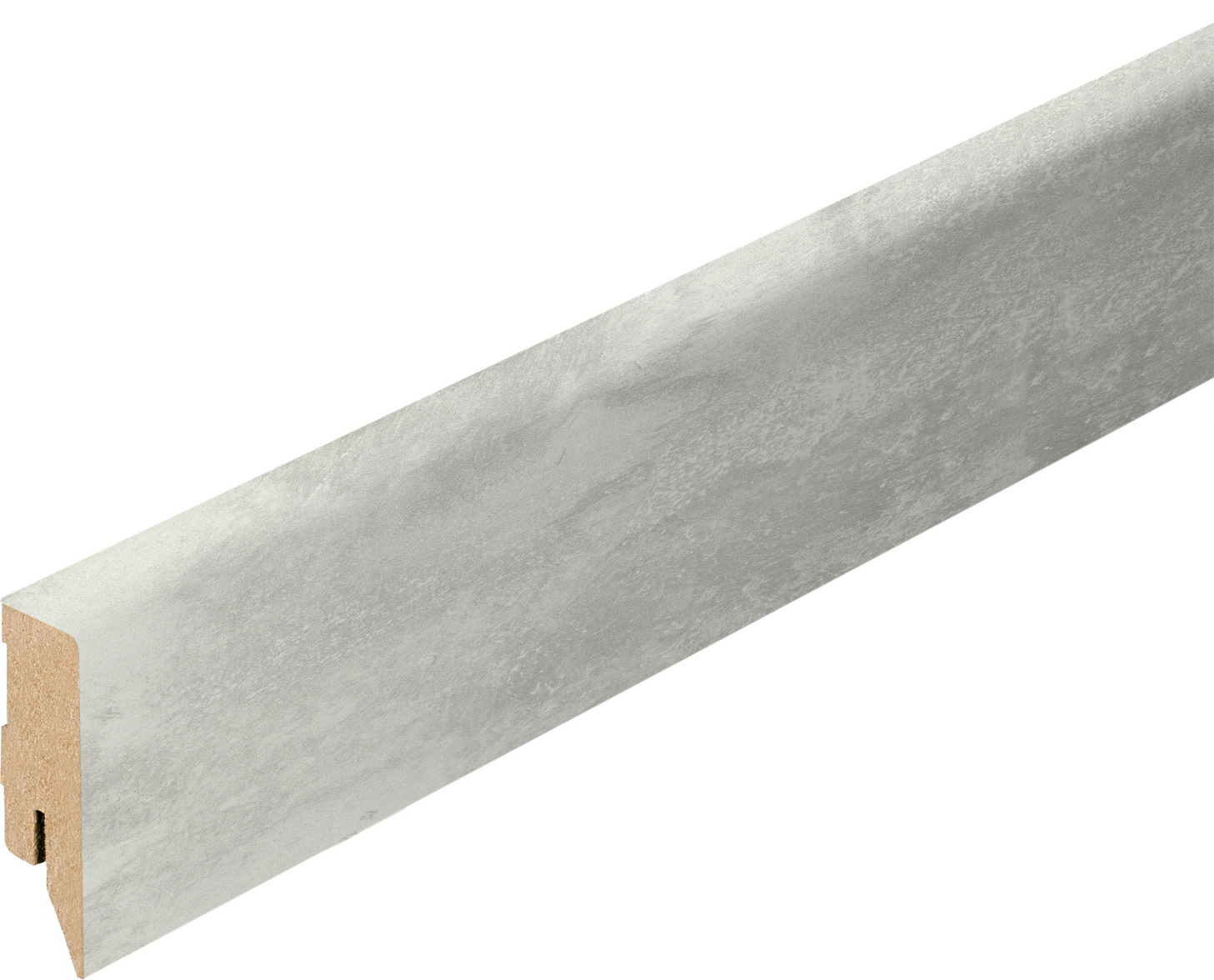 Kosche Laminatsockelleiste Granit weiß 2400 x 58 x 16 mm