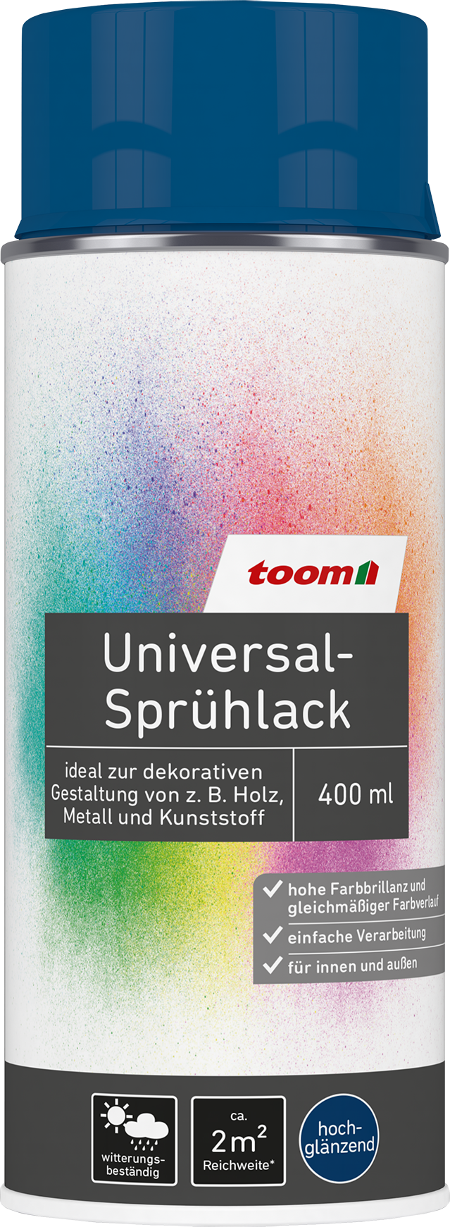Thumbnail - toom Universal-Sprühlack 'Blaupause' enzianblau glänzend 400 ml