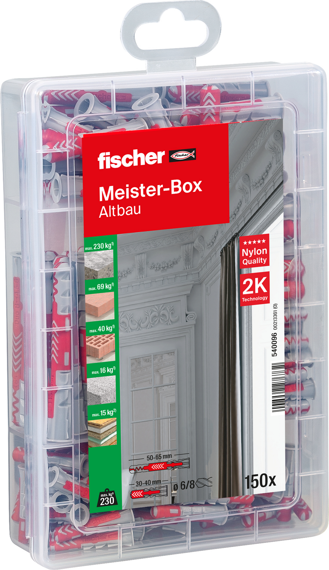 Thumbnail - Fischer Dübel-Box 'Meister-Box Duopower' kurz/lang, 150-teilig