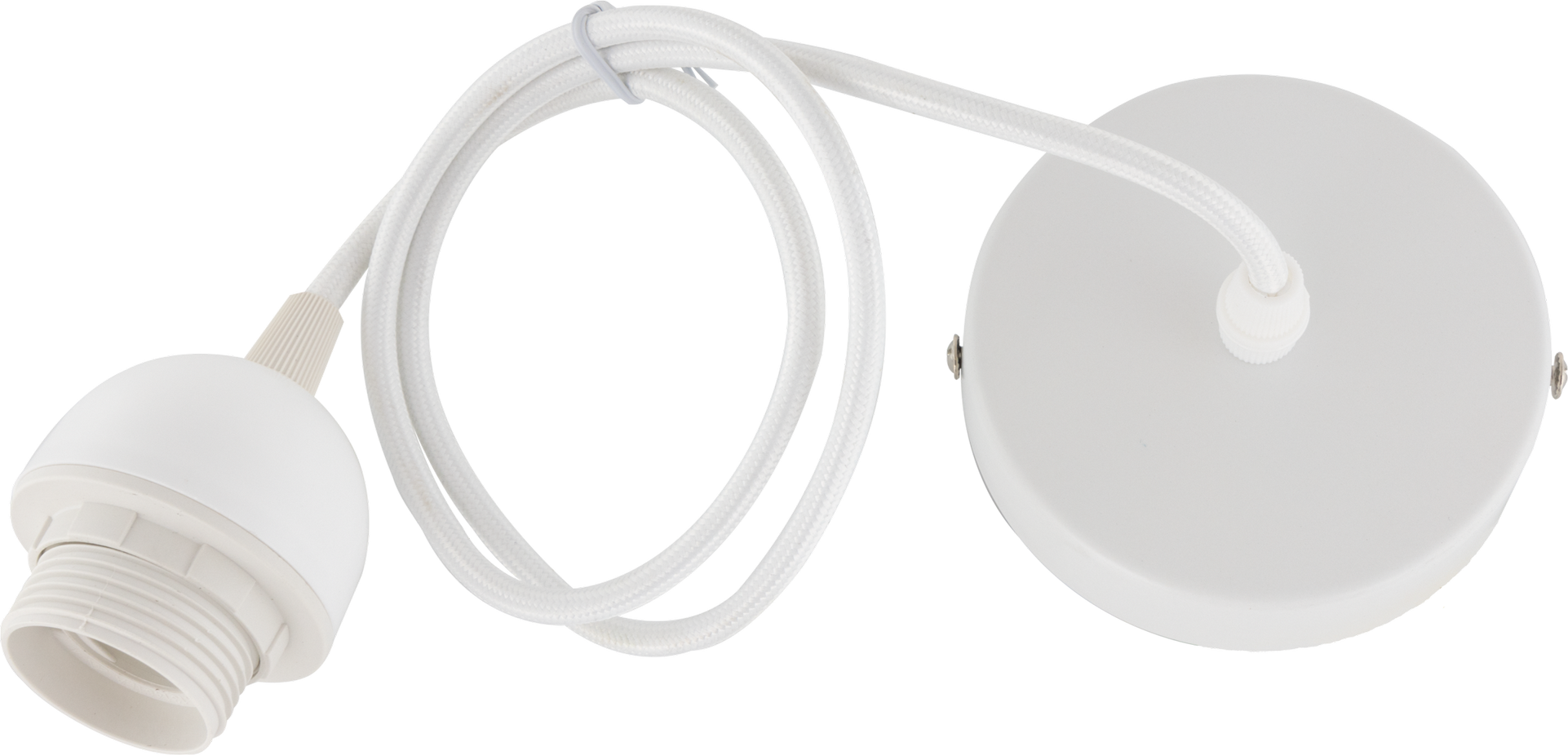 Leuchtenpendel 'Design' E27 mit Baldachin weiß 92 cm