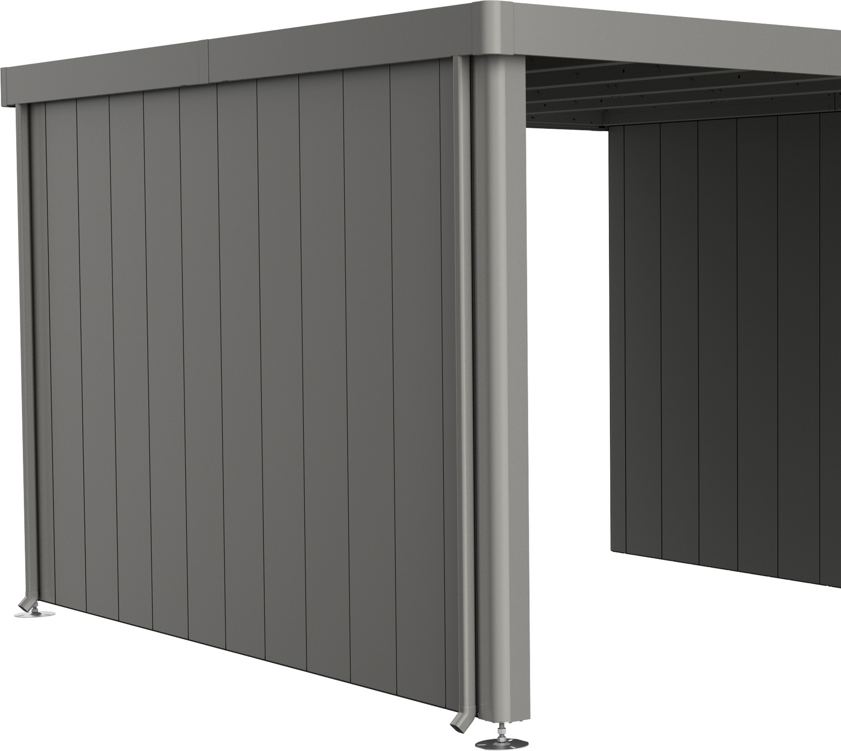 Biohort Seitenwand für Seitendach zu Gerätehaus 'Neo' Größe 4A/4B/4C/4D quarzgrau-metallic