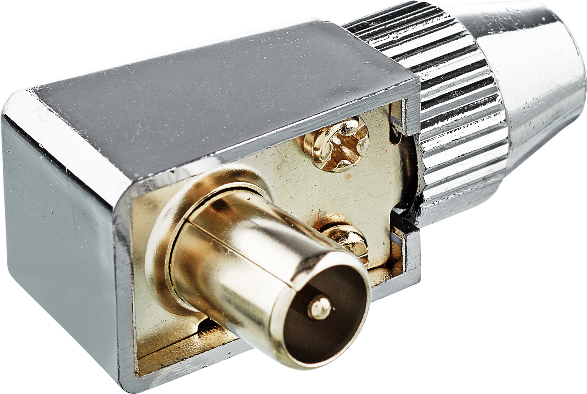 Thumbnail - Schwaiger IEC-Winkelstecker "Antenna" Professional WST30 verchromt