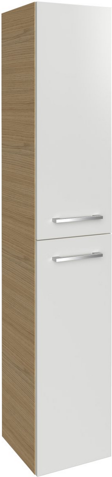 Fackelmann Hochschrank 'B.Style' braun, weiß glänzend 30 x 162 x 31,6 cm rechts