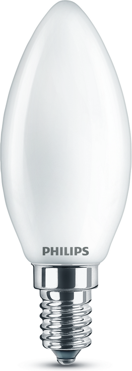 Philips LED Lampe Kerzenform 4,3 W E14 kaltweiß 470 lm matt