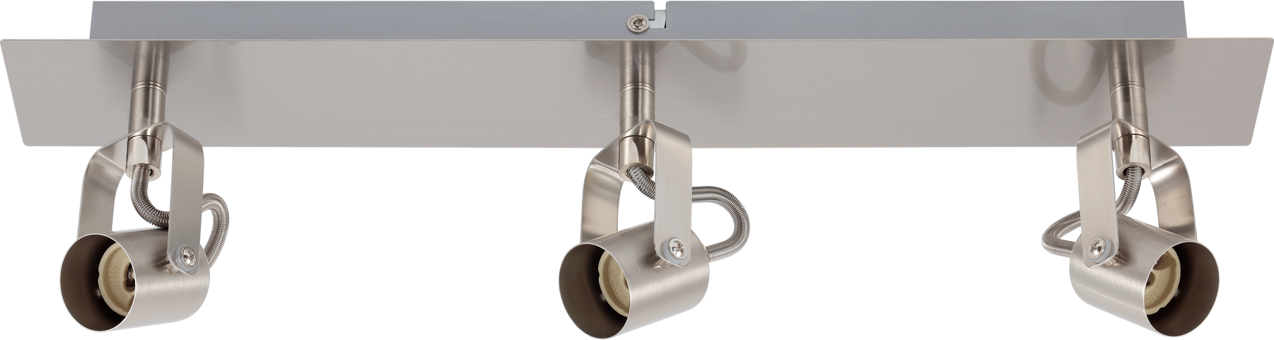 toom LED-Deckenleuchte 'Nika' silbern 3-flammig 46 x 7 cm