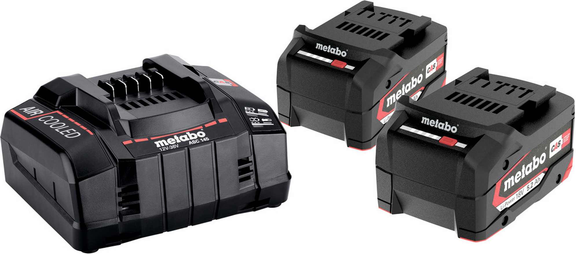 Metabo Akku-Starter-Set 2 x 5,2 Ah mit Ladegerät