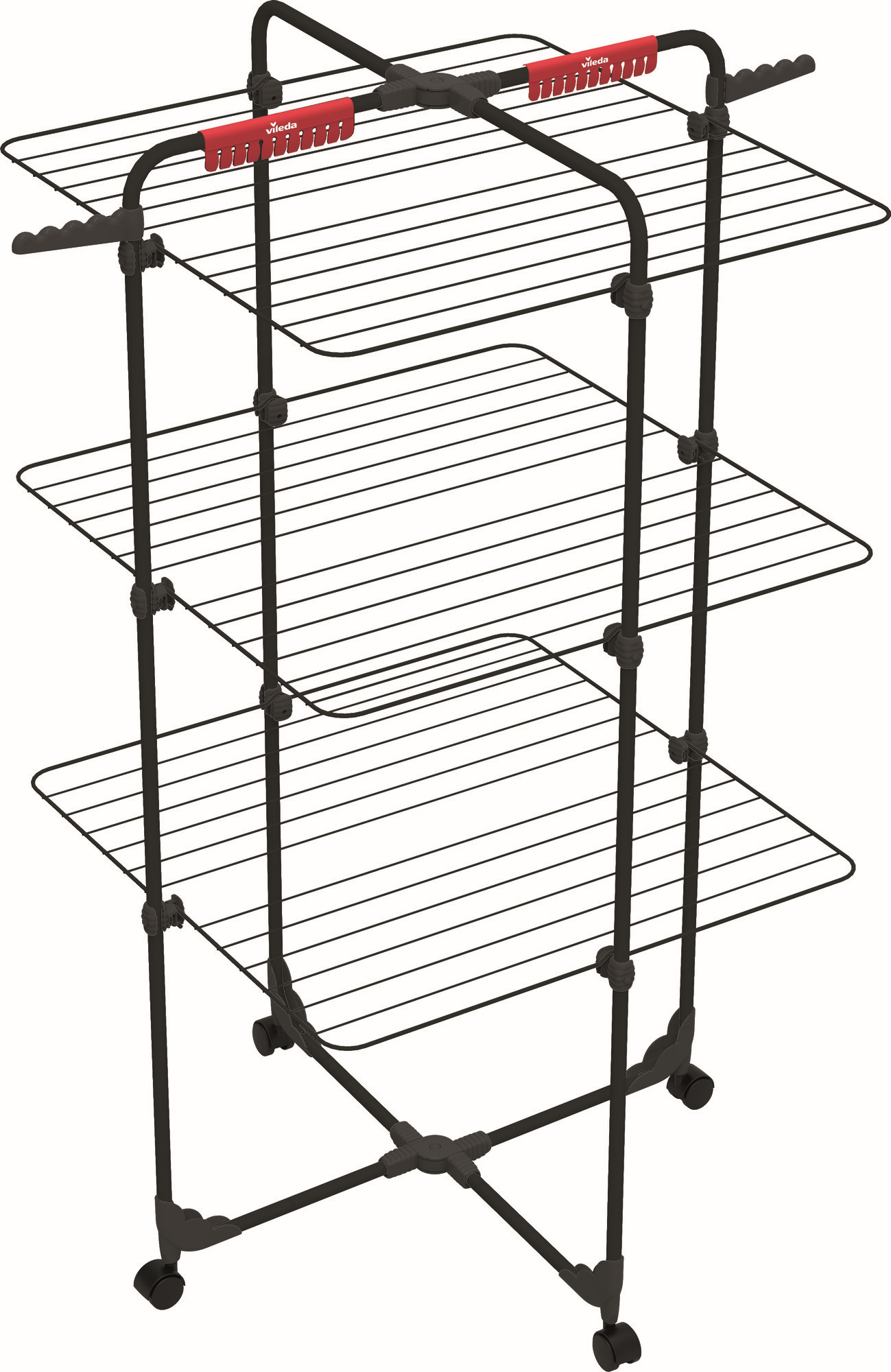 Vileda Turmwäschetrockner 'Mixer 3 Ultimate Black' schwarz 71 x 71 x 132 cm