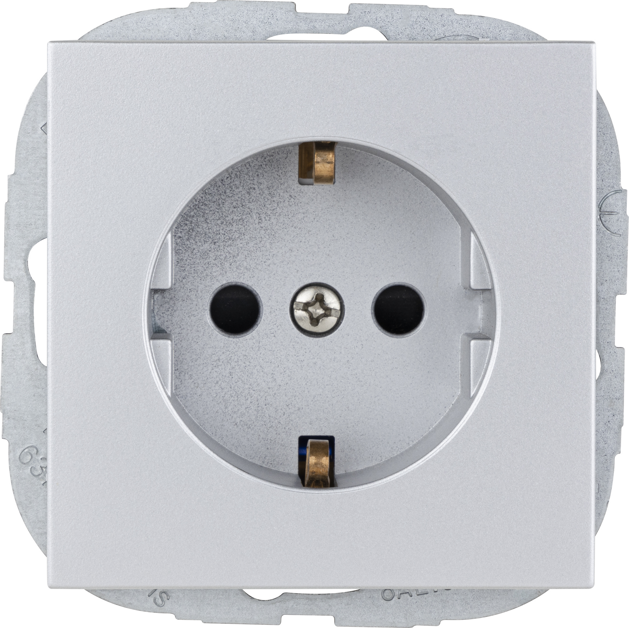 toom Schutzkontakt-Steckdose 'DesignLine' silber mit erhöhtem Berührungsschutz