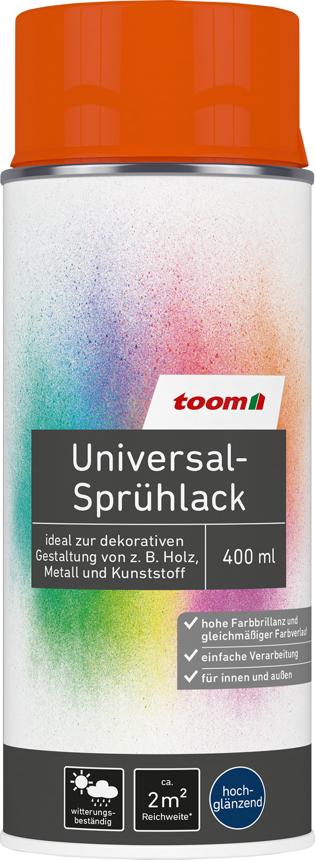 Thumbnail - toom Universal-Sprühlack 'Feuerglut' orange glänzend 400 ml