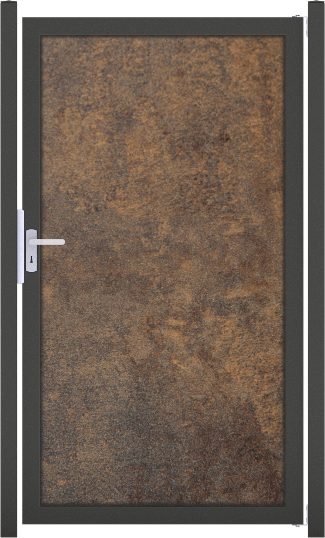 GroJa Einzeltor 'Premo' Universal DIN rostbraun/anthrazit 100 x 180 cm