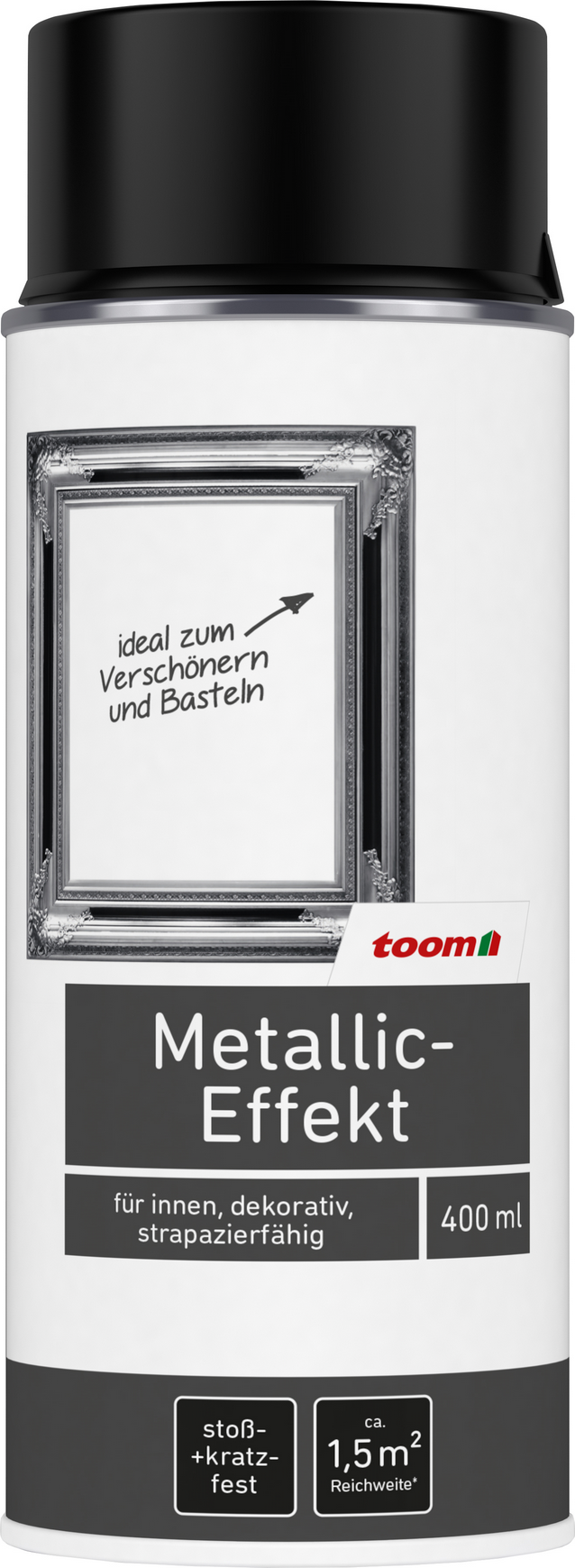Thumbnail - toom Metallic-Effekt-Sprühlack schwarz 400 ml