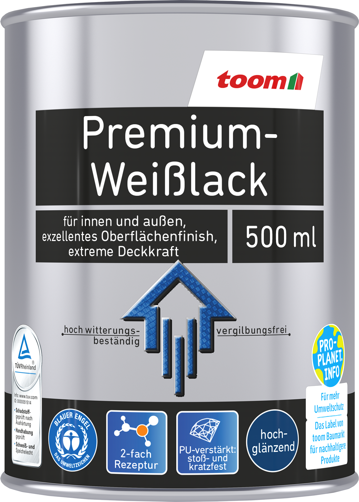 Thumbnail - toom Premium-Weißlack glänzend 500 ml