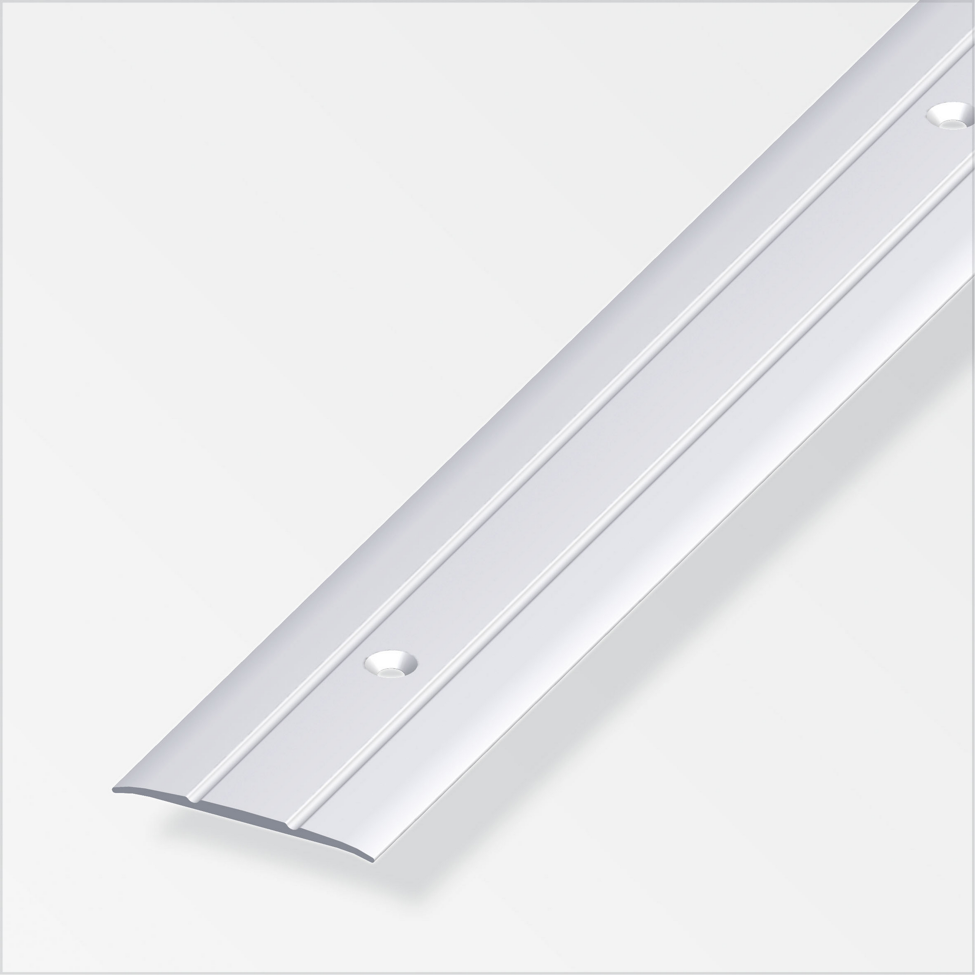 Übergangsprofil silber eloxiert, gelocht 1000 x 37 x 2,5 mm
