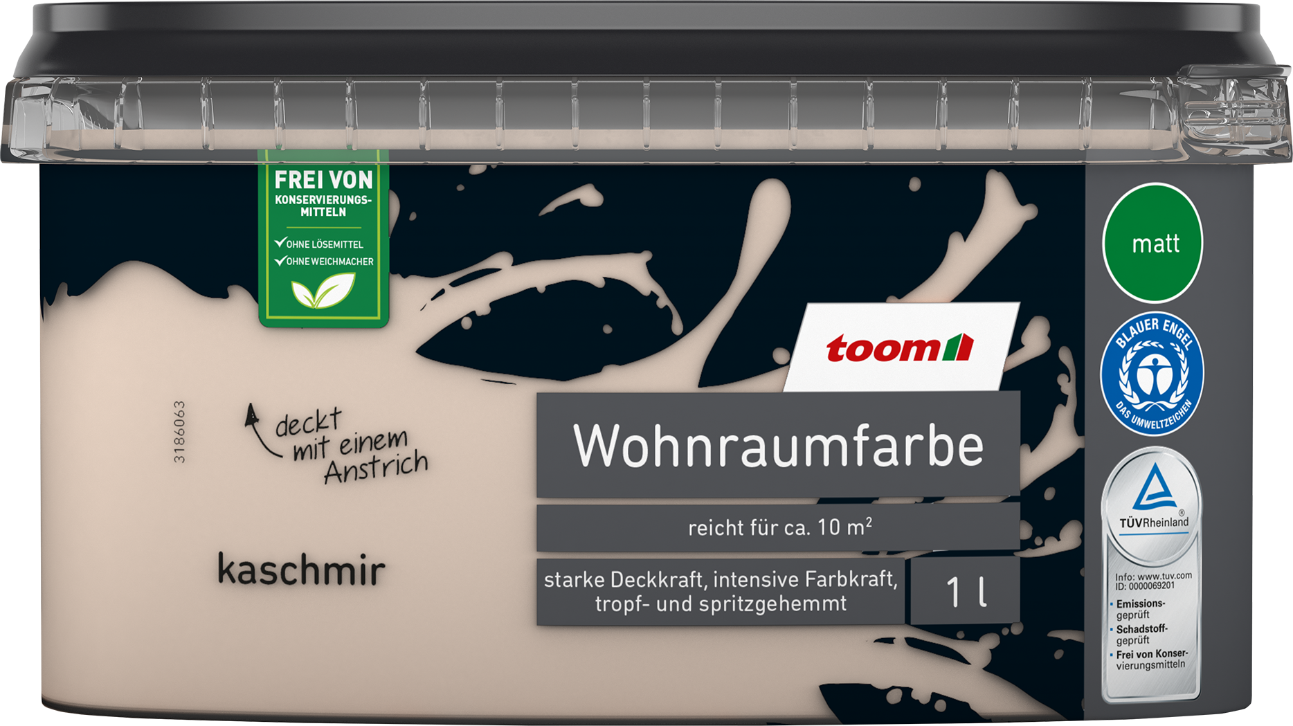toom Wohnraumfarbe 'Kaschmir' beige matt 1 l