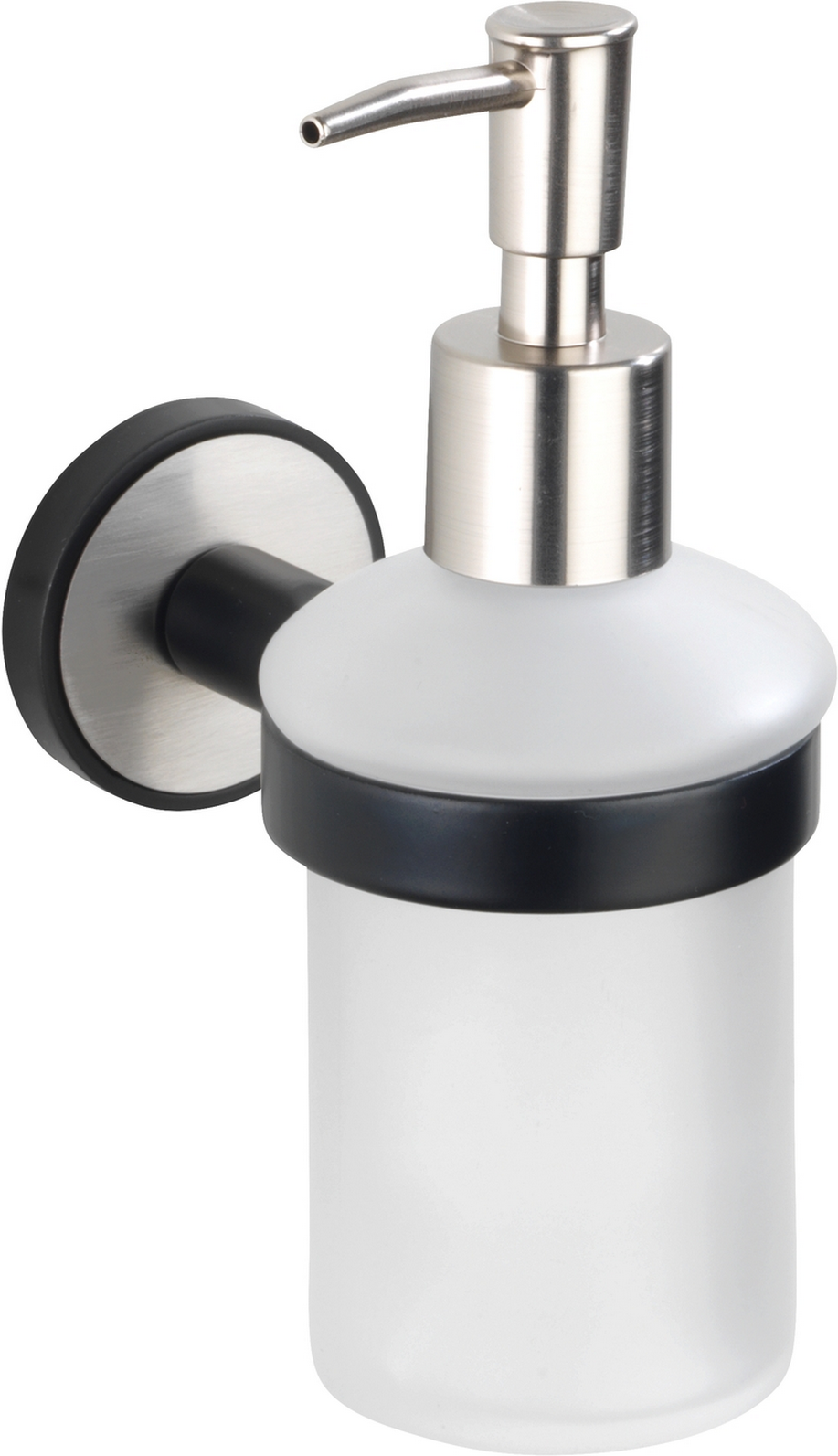 Wenko Seifenspender 'Udine' Glas weiß, schwarz 200 ml