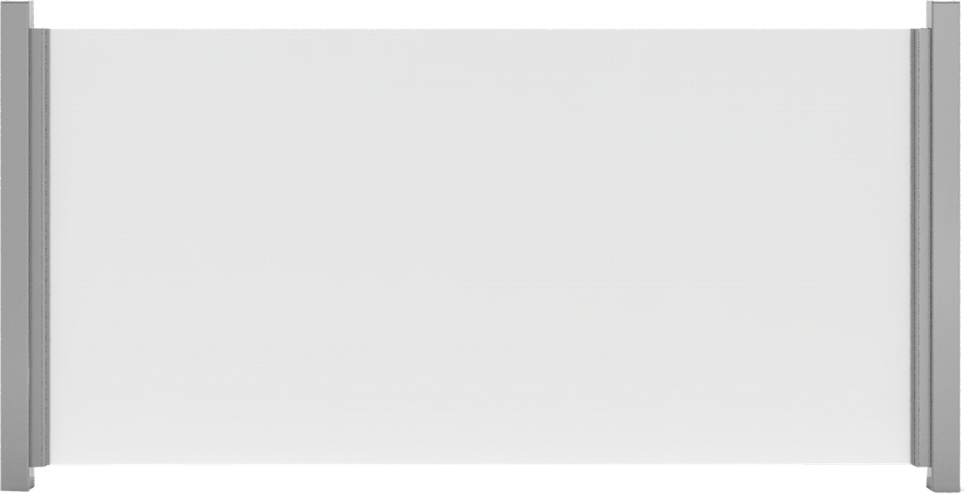 GroJa Fertigzaun 'Ambiente' waagerecht satiniert 180 x 90 cm