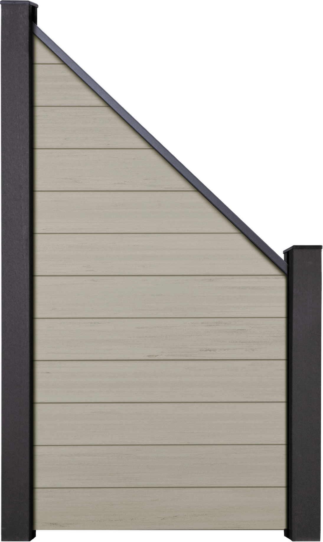 GroJa Steckzaun 'Solid' BPC schräg Sandfarben 90 x 180/90 cm