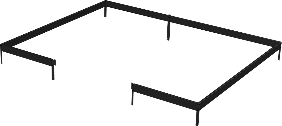 Juliana Fundamentrahmen für Gewächshaus Jubii 60 schwarz 296 x 368 cm