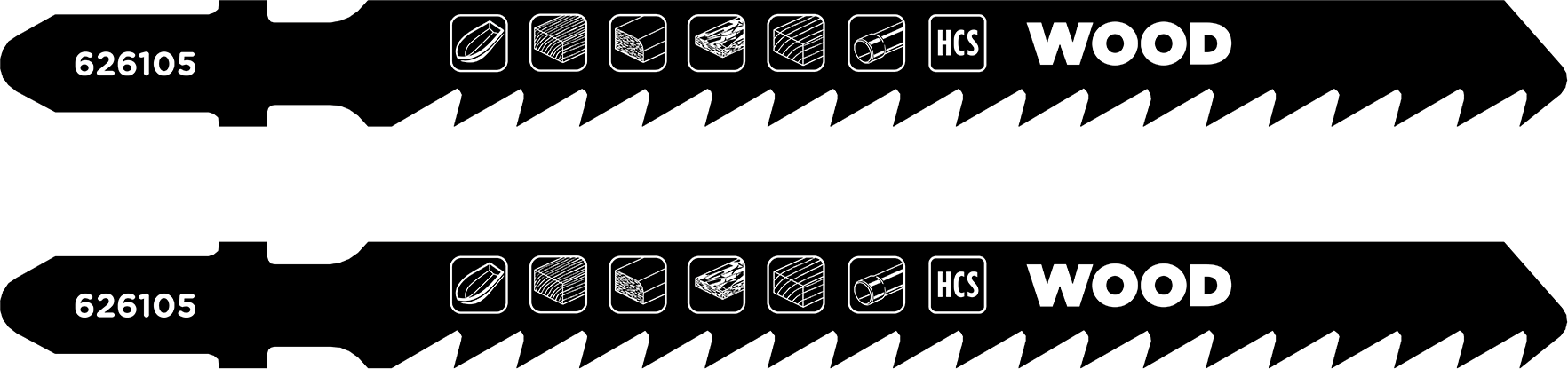 kwb HCS-Stichsägeblatt-Set mit T-Schaft 71 mm 2-teilig
