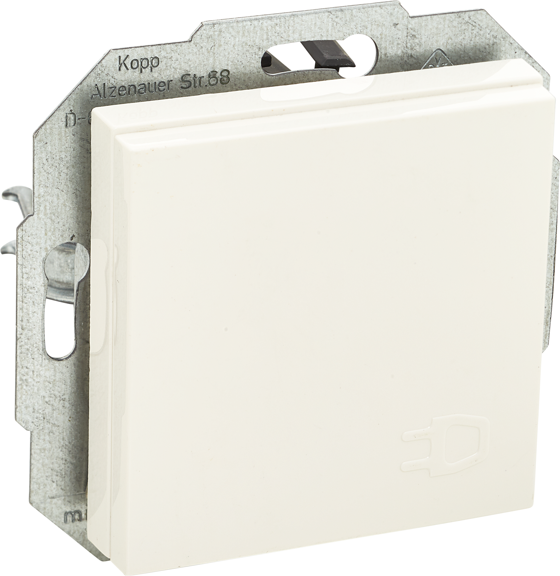 Kopp Schukosteckdose 'Athenis' mit Deckel 1-fach reinweiß