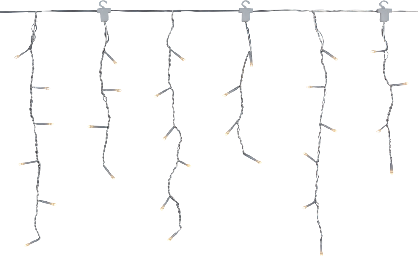 toom LED-Lichtervorhang 'Eisregen' 400 LEDs warmweiß 80 Stränge 950 cm