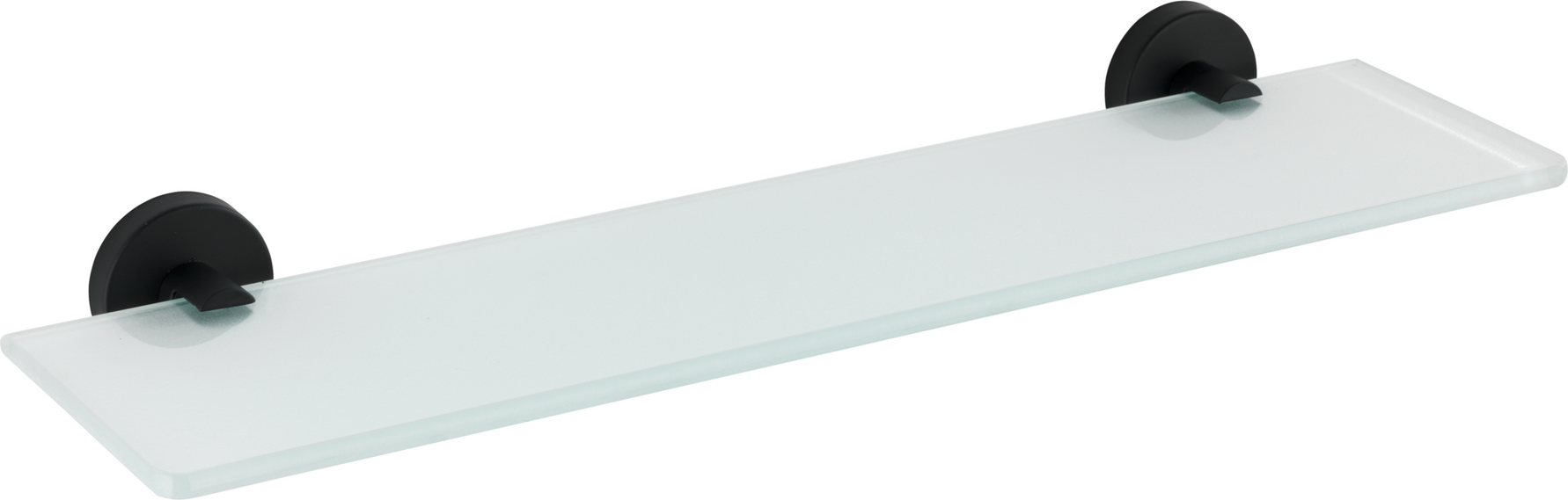 Wenko Glasablage 'Bosio Black' Edelstahl rostfrei, matt 46,5 x 5,5 x 13,5 cm