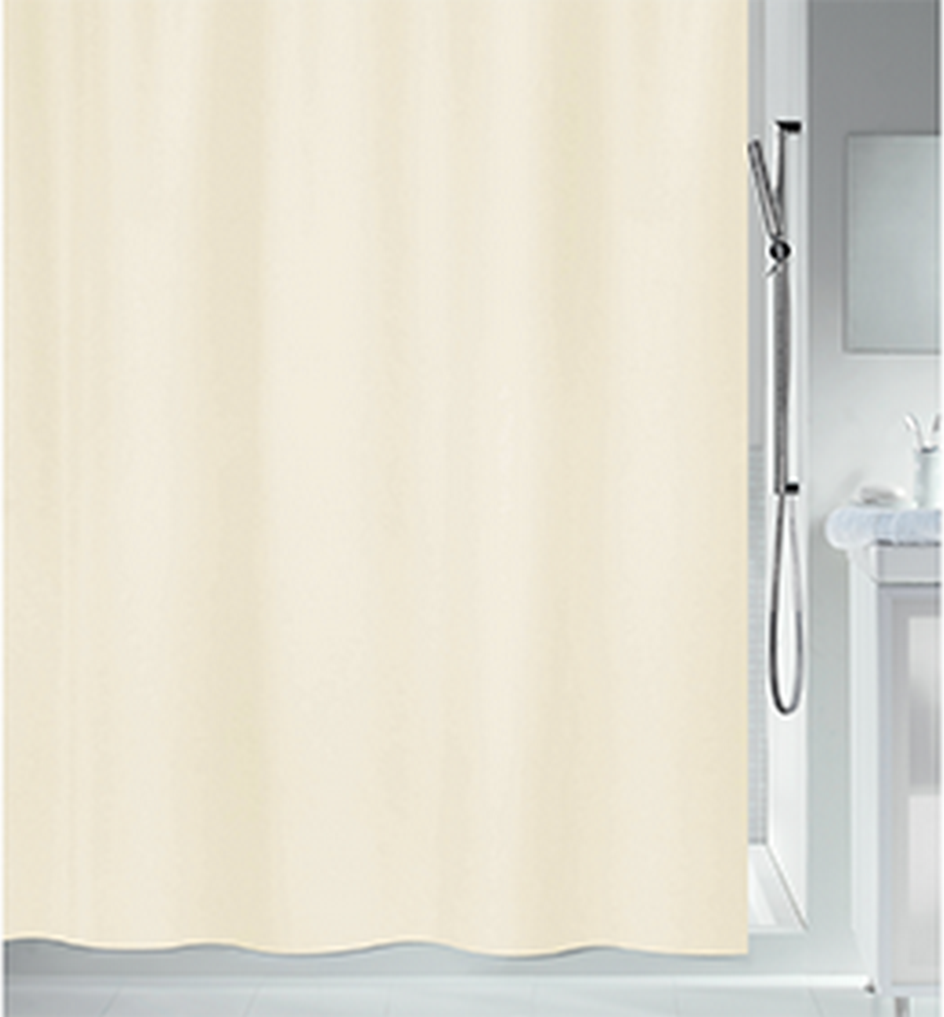 Spirella Duschvorhang 'Primo' Textil beige 180 x 200 cm