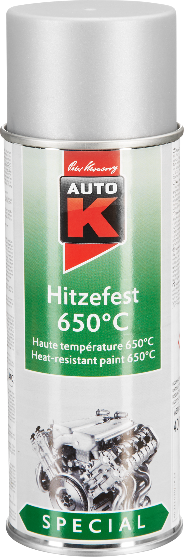 Thumbnail - Auto K Auto-K Autolackspray Hitzefest 650°C silber 400 ml