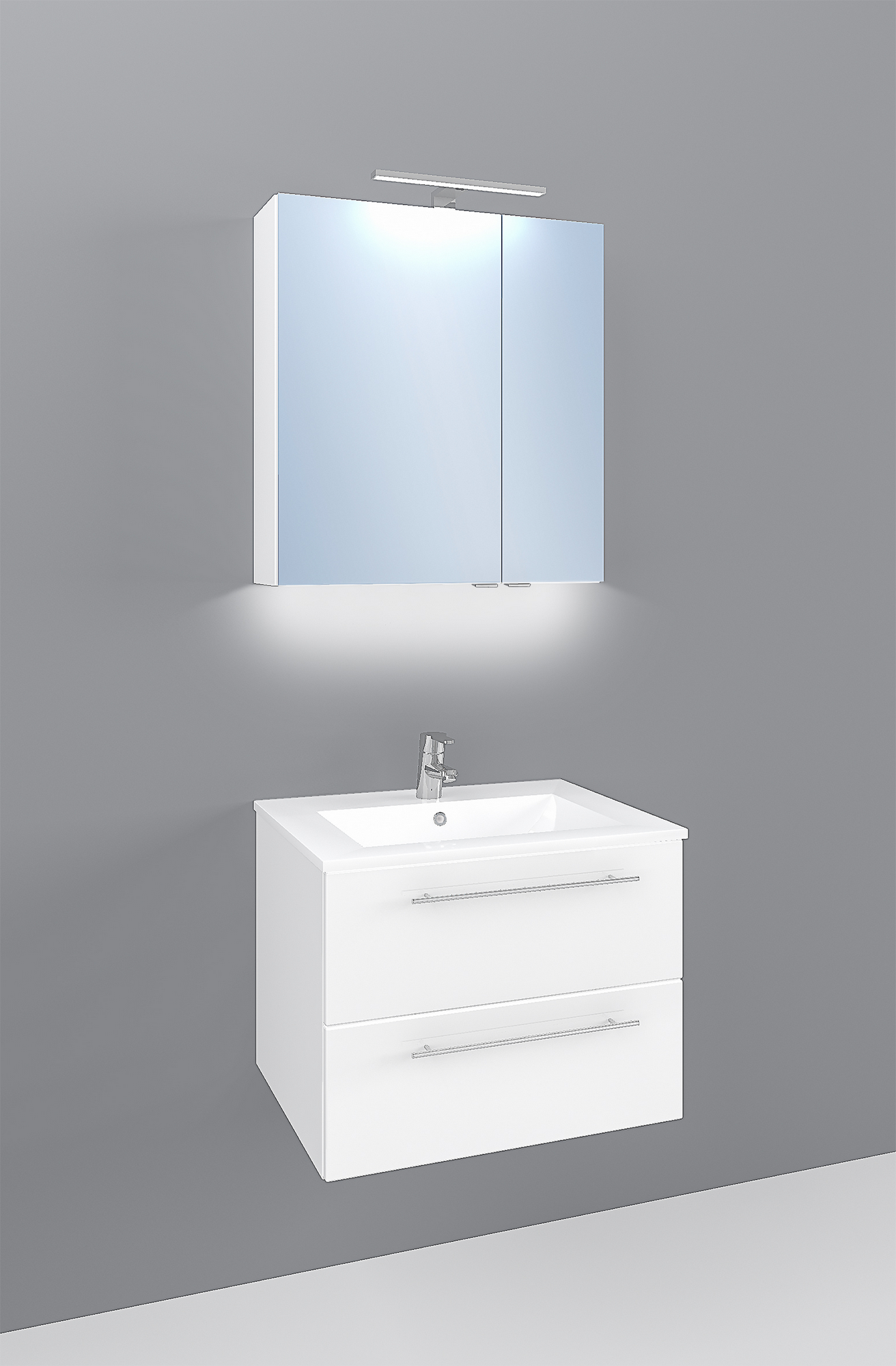 Badmöbelset 'Ayda' 3-teilig weiß