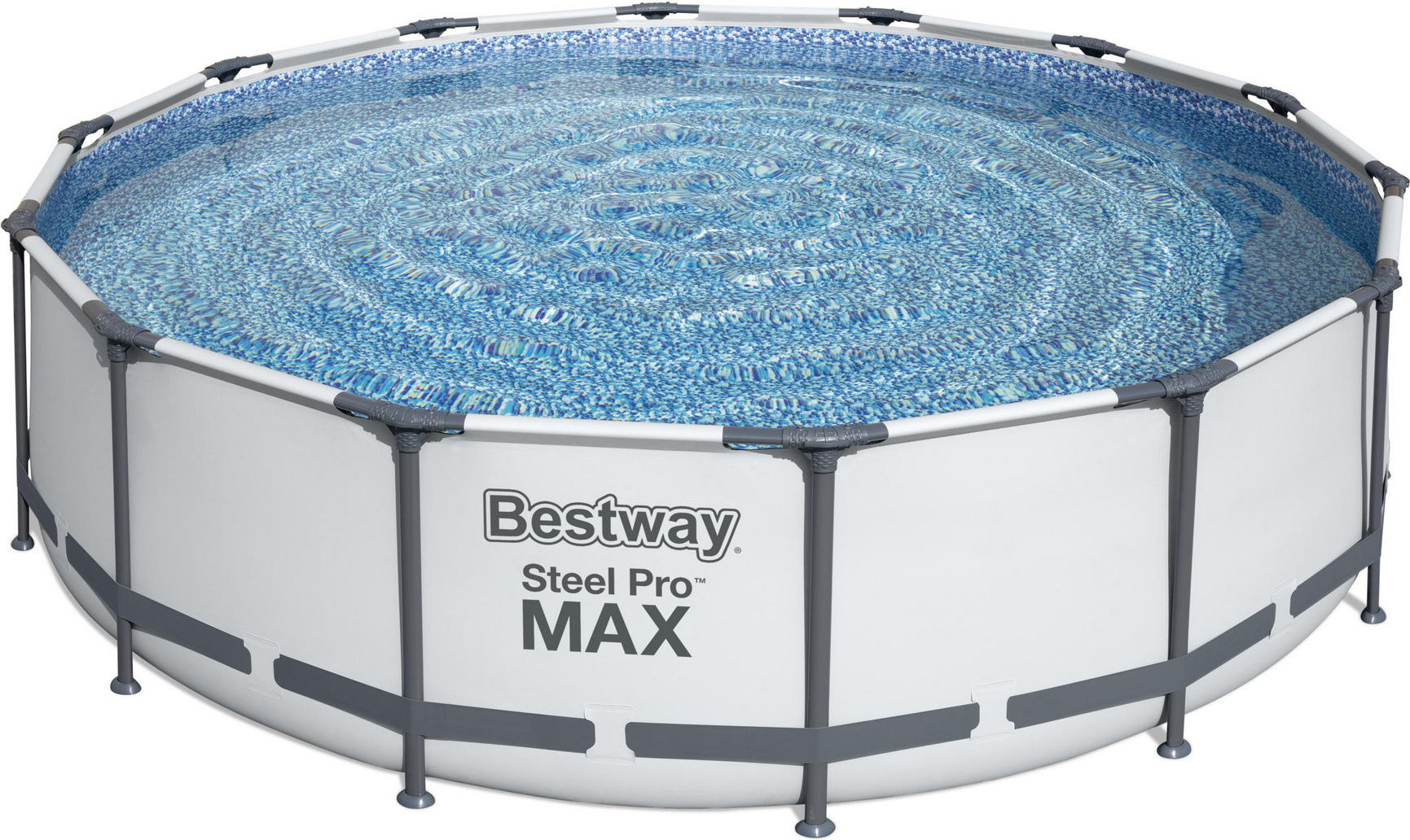 Thumbnail - Bestway Aufstellpool 'Steel Pro MAX' Komplett-Set, grau rund Ø 427 x 107 cm