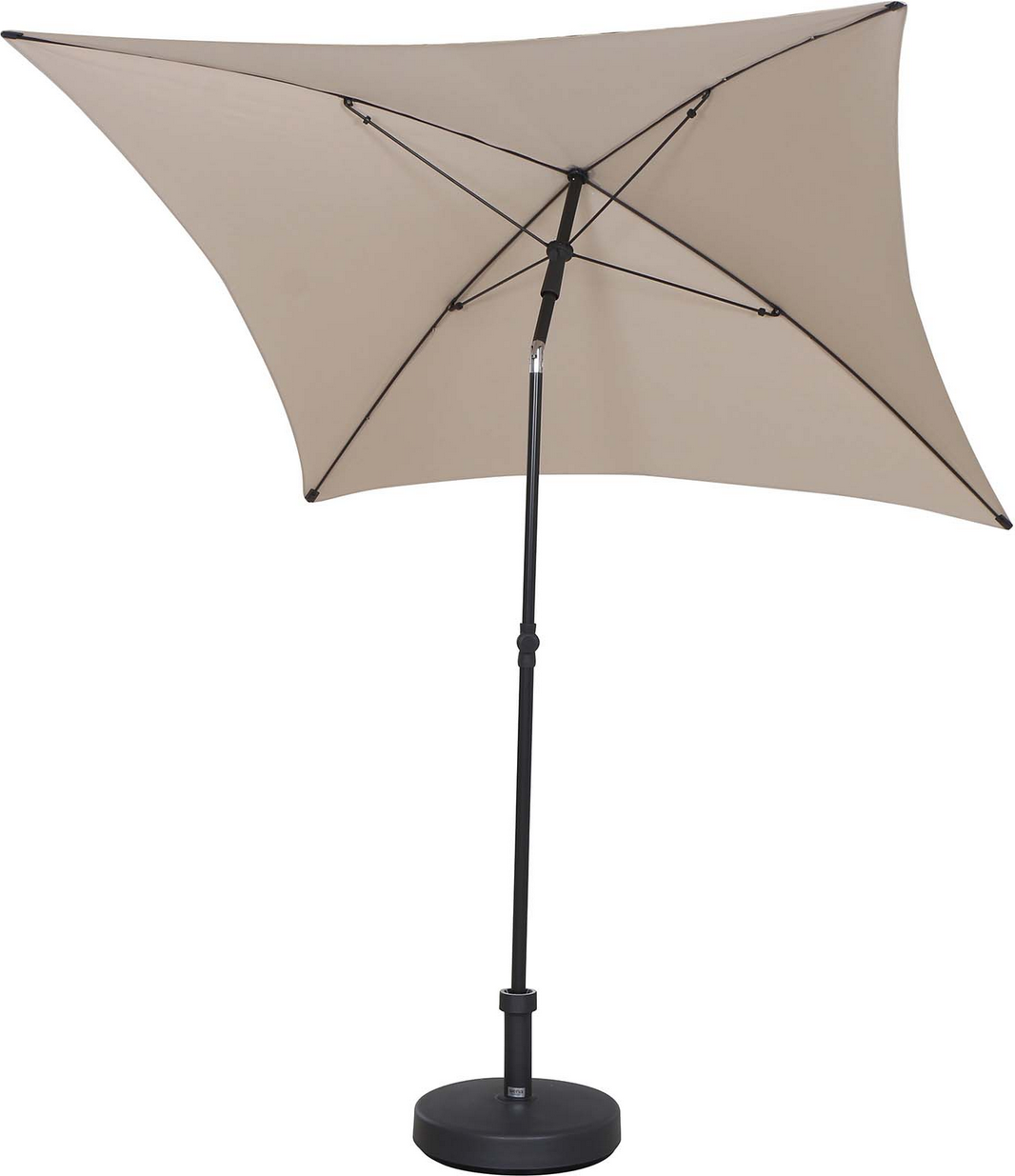 Thumbnail - Siena Garden Sonnenschirm 'City' anthrazit/natur 180 x 180 cm