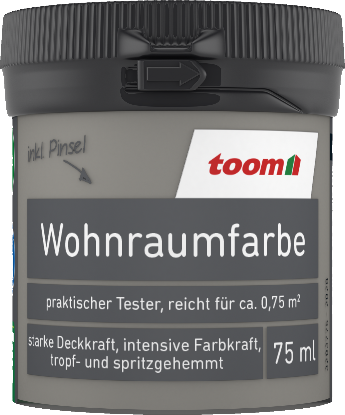 toom Wohnraumfarbe steingrau matt 75 ml