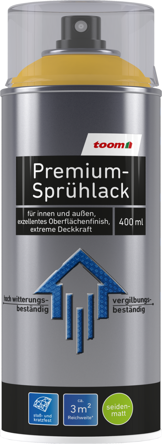 Thumbnail - toom Premium-Sprühlack verkehrsgelb seidenmatt 400 ml