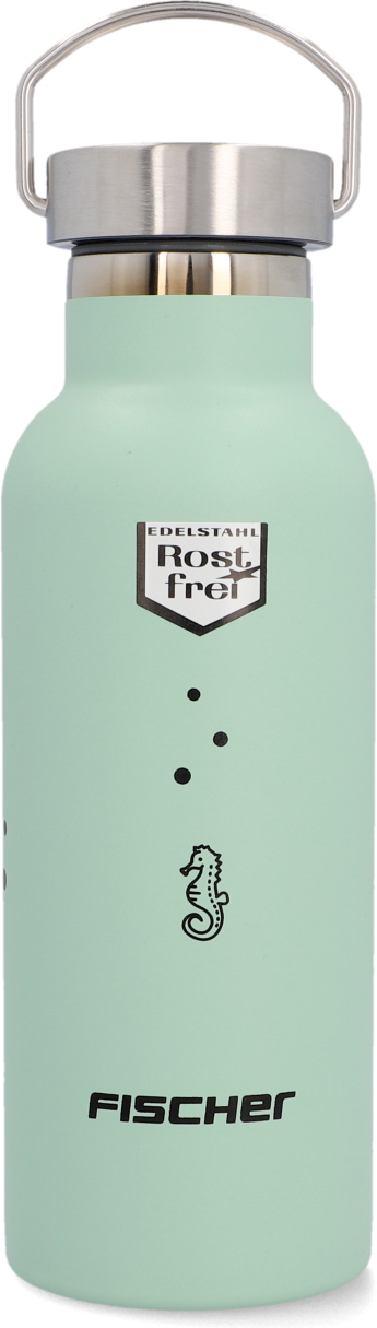 Fischer Fahrrad Trinkflasche für Kinder Edelstahl grün 500 ml