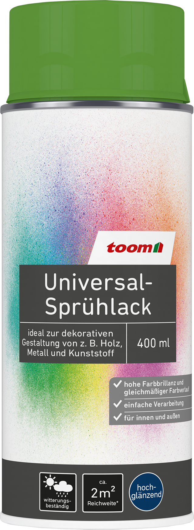 Thumbnail - toom Universal-Sprühlack 'Frühlingswiese' grün glänzend 400 ml