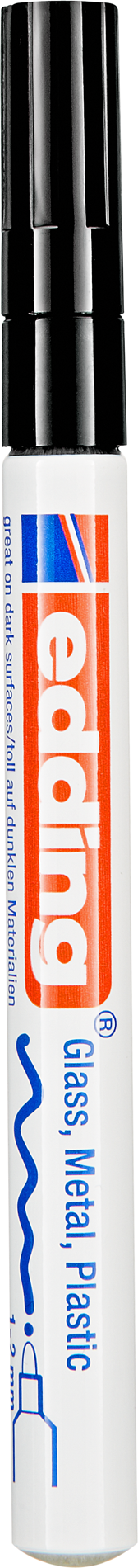 Edding Glanzlack-Marker '751' schwarz 1 - 2 mm