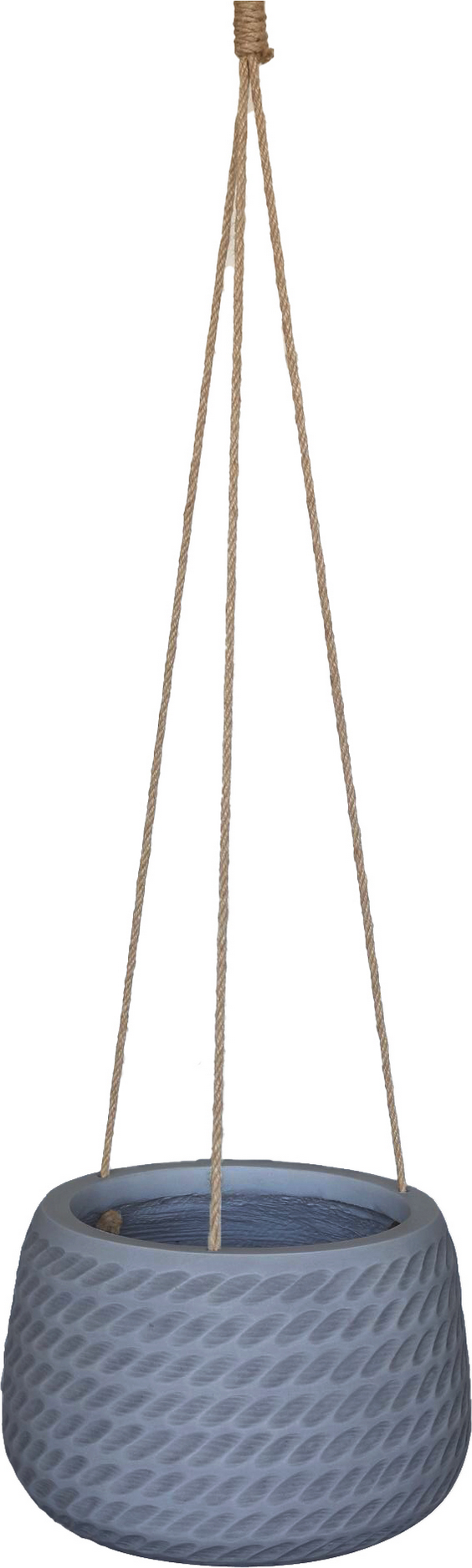 toom Hängeampel 'Pacaya' Fiberglas grau P75 Ø 24 x 16 cm