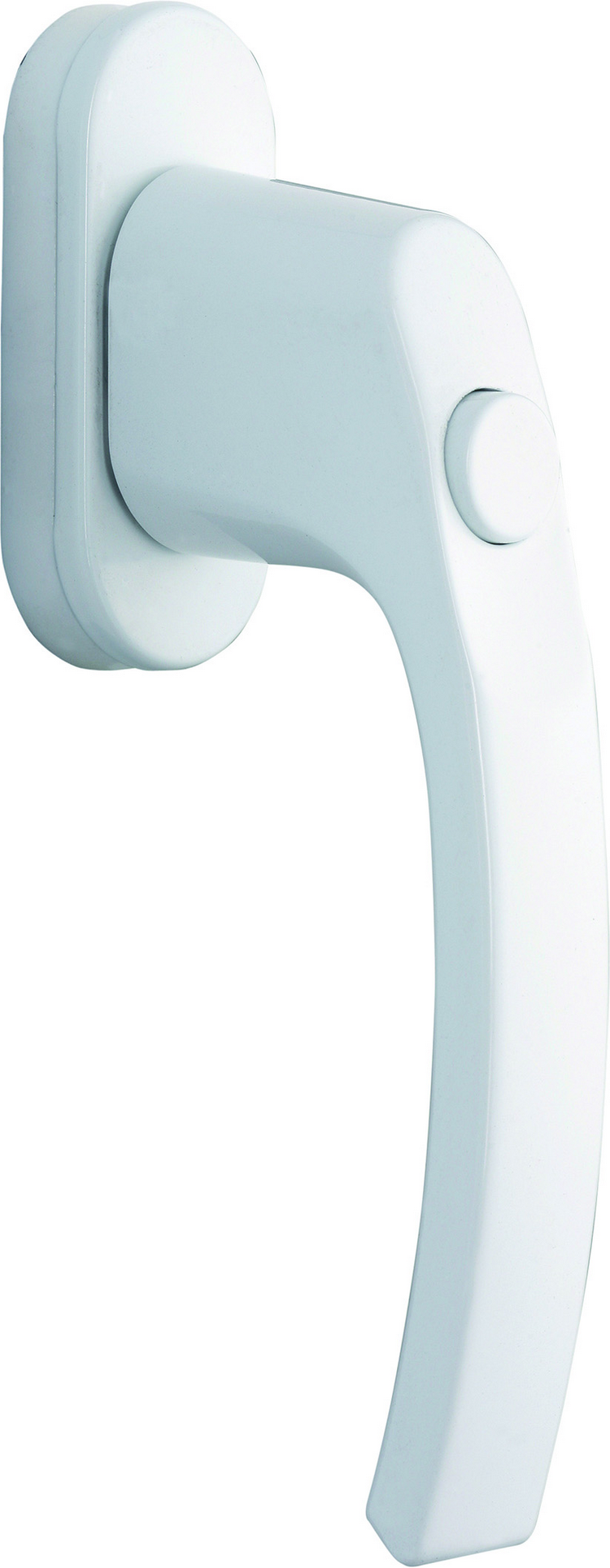 Fenstergriff Aluminium weiss mit Druckknopf