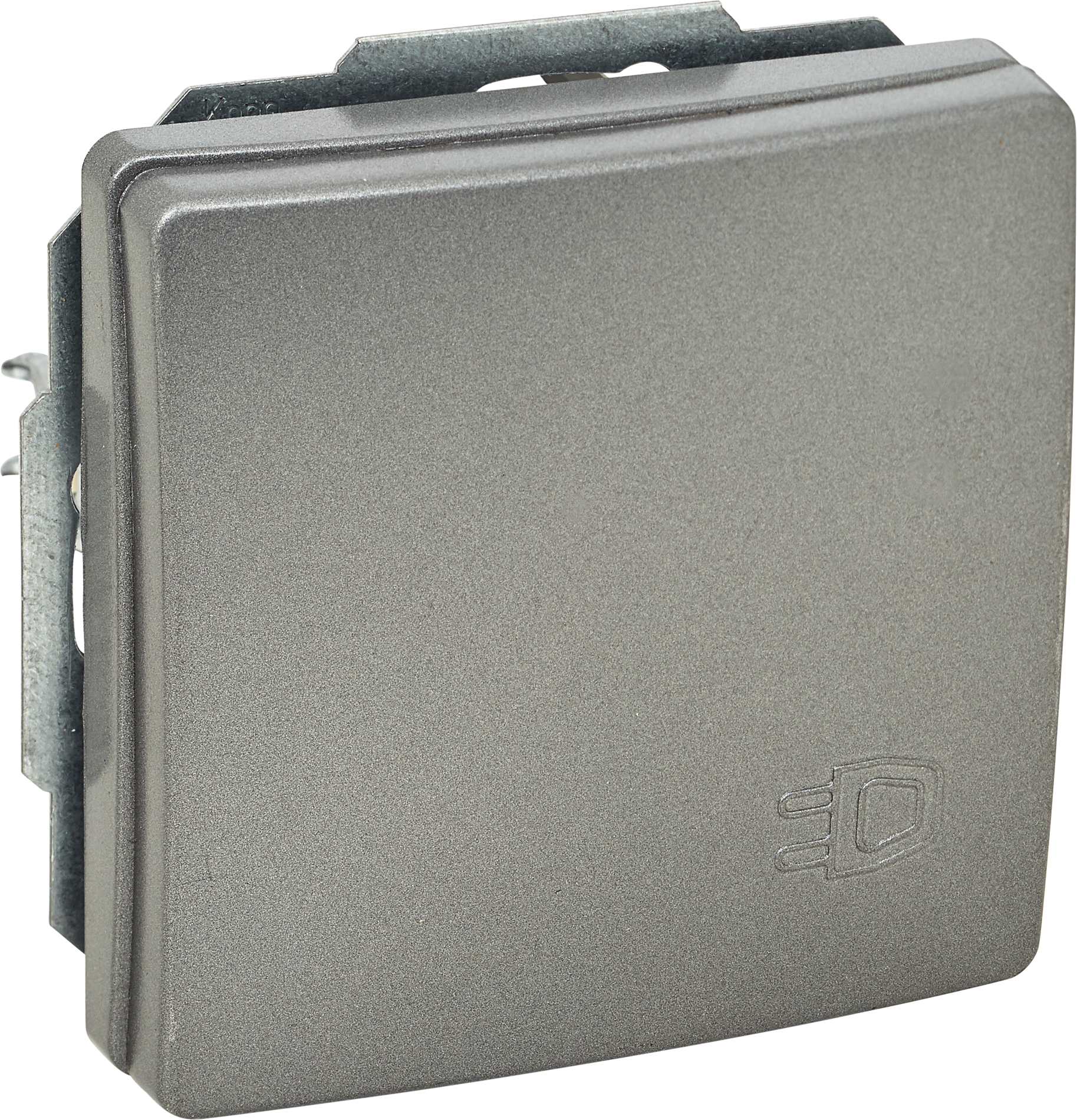 Kopp Schukosteckdose 'Venedig' mit Deckel 1-fach platinfarben