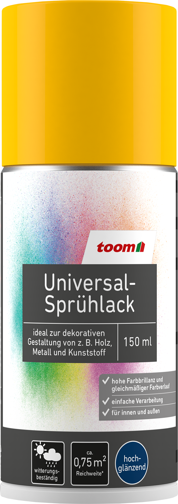 Thumbnail - toom Universal-Sprühlack 'Sonnenblume' orangegelb glänzend 150 ml