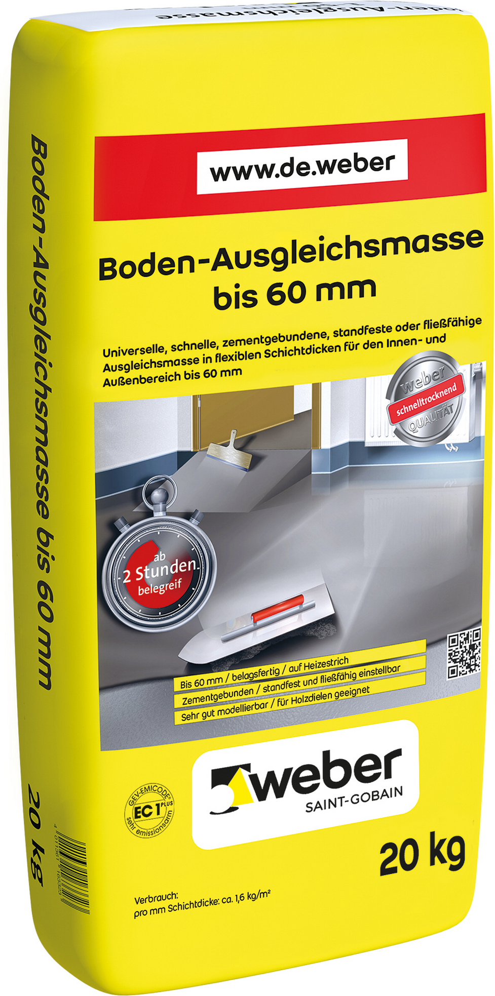 Saint-Gobain Weber Bodenausgleichsmasse 20 kg
