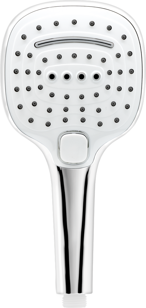 toom Handbrause 'Hawaii' chromfarben, weiß