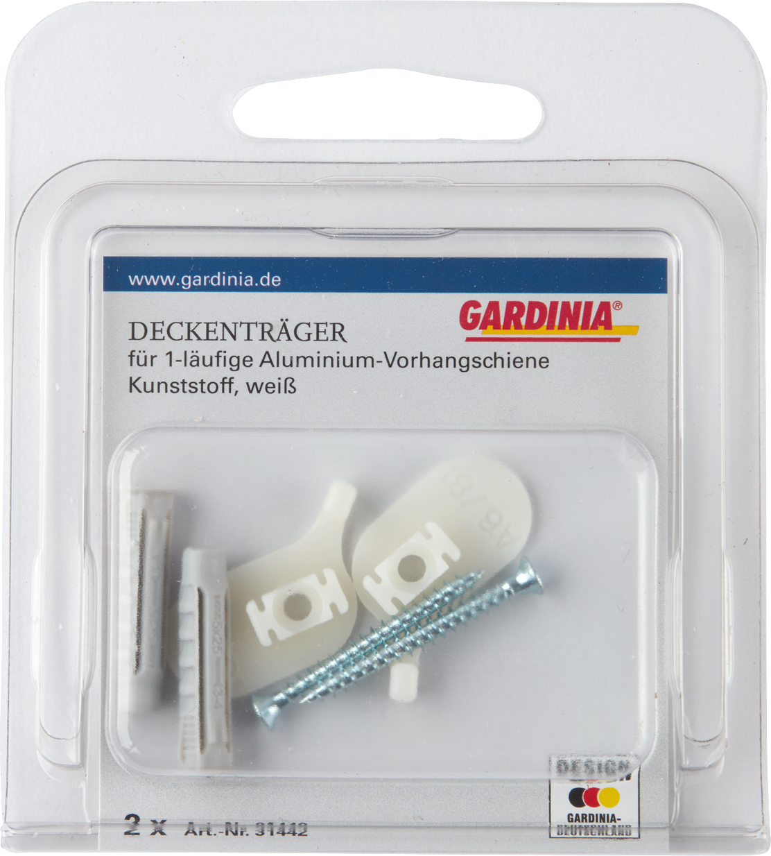 Deckenträger 1-lfg. f. Alu-Schiene grau