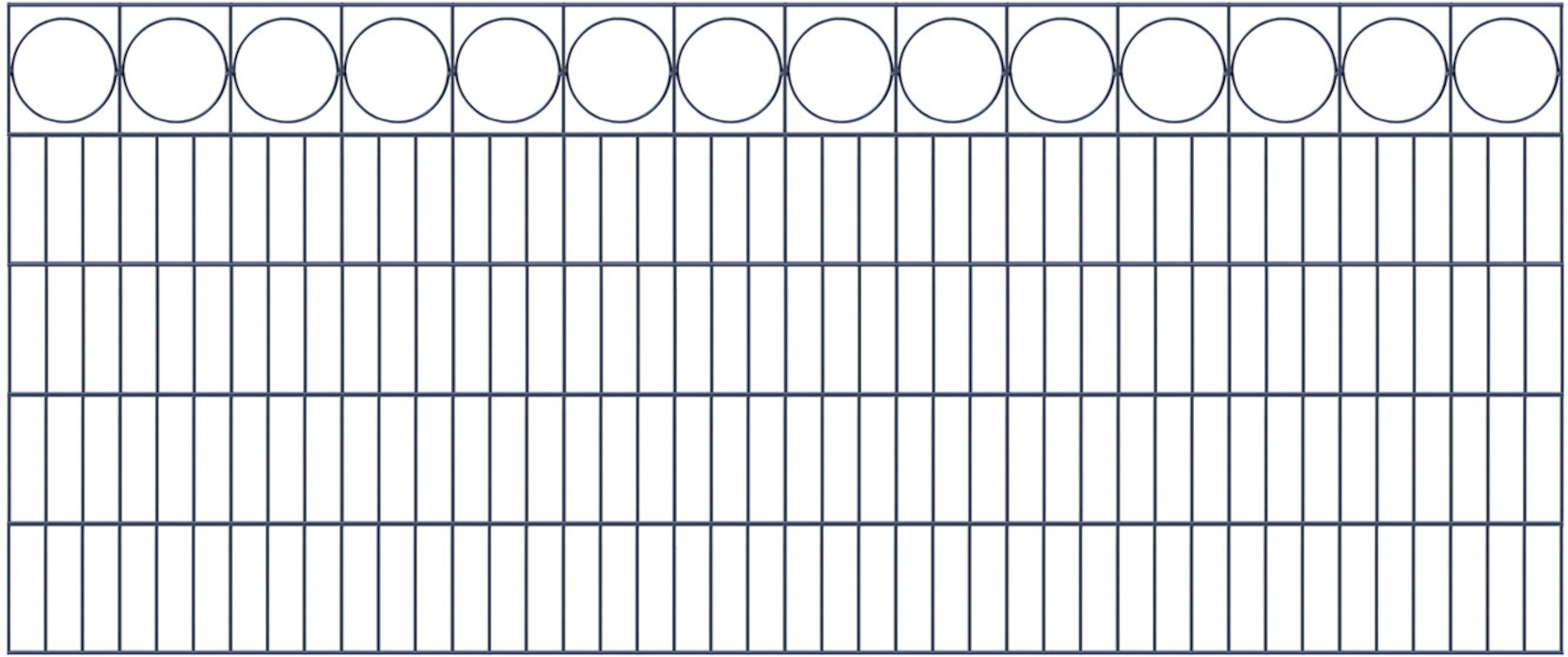 Thumbnail - Arvotec Doppelstabmatte 'Exclusive' anthrazit 210 x 100 cm, mit Ringdekor