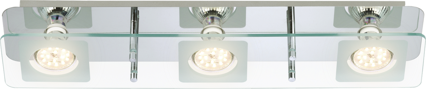 toom LED-Deckenleuchte 'Cosima' weiß 3-flammig 48 x 10 x 8 cm