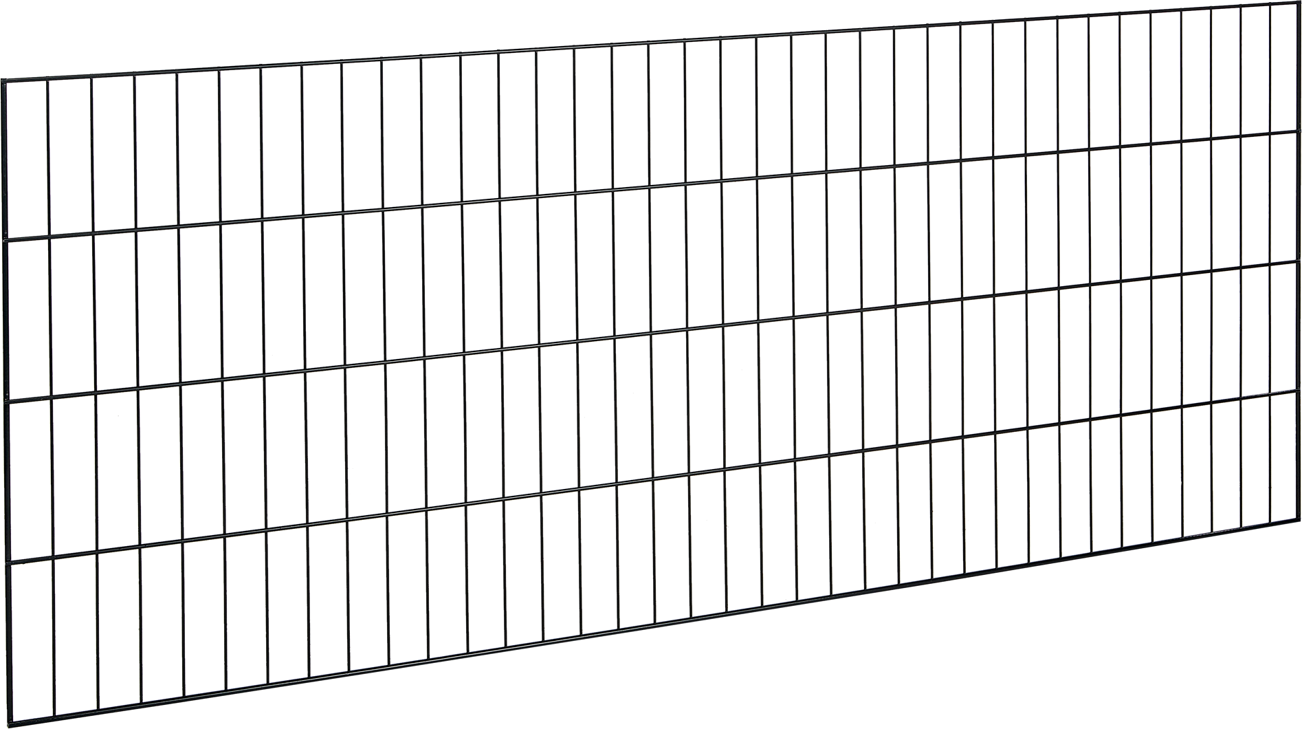 Thumbnail - Einstabmattenzaun 'Bent' Stahl anthrazit 200 x 80 cm