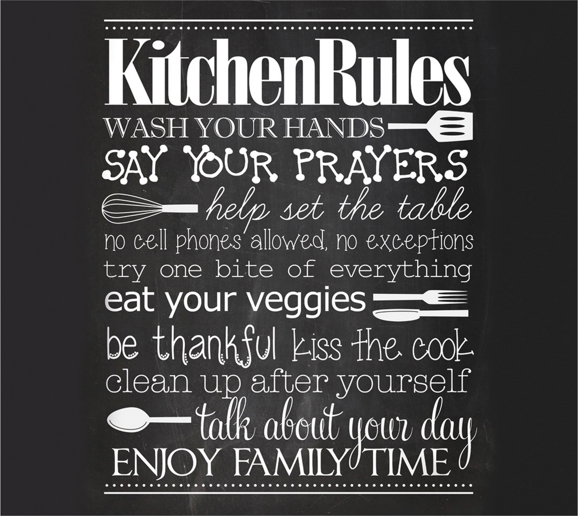 Zeller Herdblende 'Kitchen Rules' mehrfarbig 56 x 0,8 x 50 cm